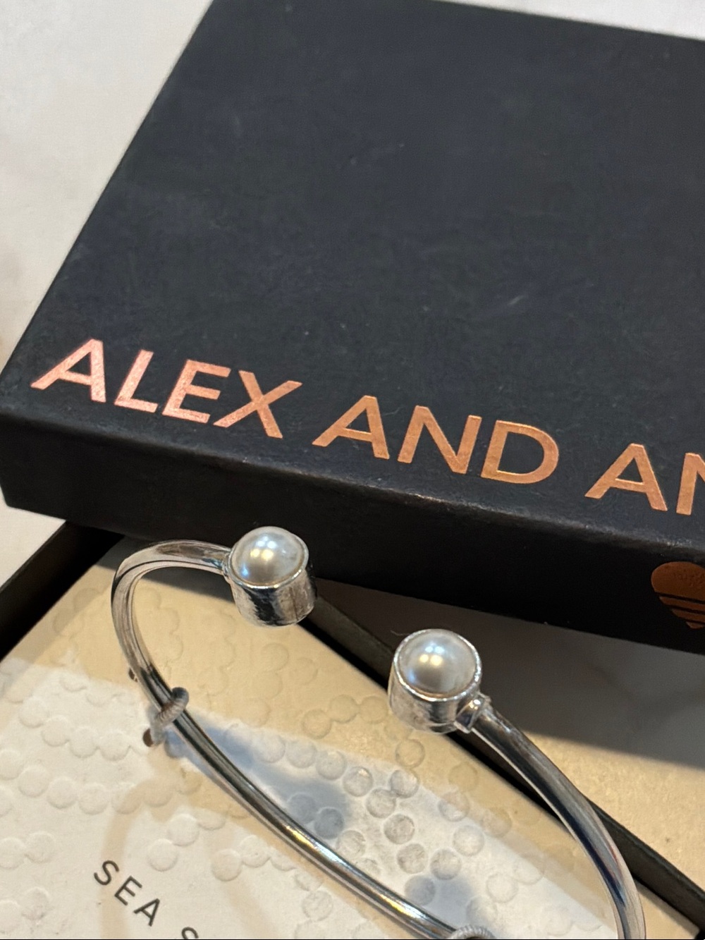 Alex and Ani Silver Bangle Bracelet - Picture 2 of 5